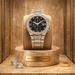 Citizen Silver & Black Chronograph Watch CA0750-53E